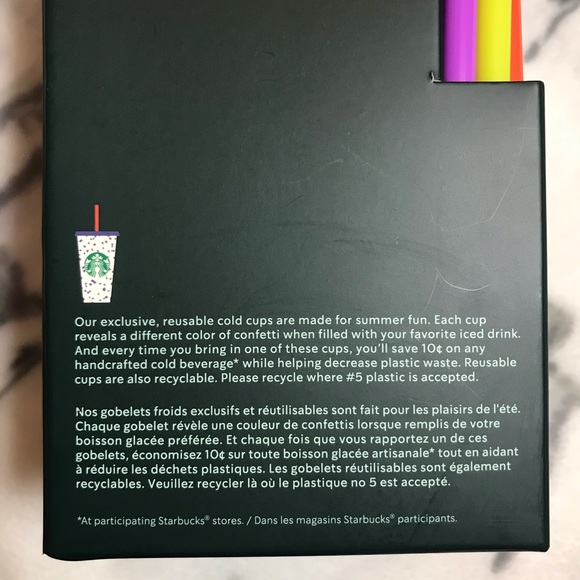 COPY - Starbuck Confetti Colour Changing Reusable Coldcup - Picture 6 of 6